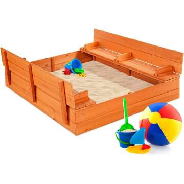 Kids Wooden Sandbox Set