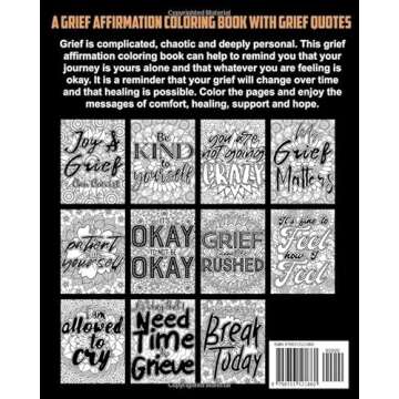 Coloring Through Grief and Loss: A Grief Affirmation Coloring Book with Grief Quotes