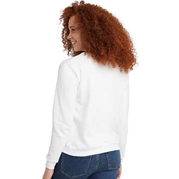 Hanes Women's EcoSmart Crewneck Sweatshirt - Stylish, Sustainable Comfort