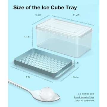 Dclobtop ice trays for freezer - Ice Cube Tray, Ice Cube Trays for Freezer, Ice Trays for Ice Balls, Ice Trays for Freezer,Ice Cube Tray with Lid,Ice Cube Tray for Juice,Coffee and Cocktails