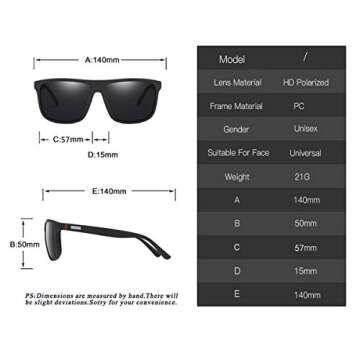 Polarized Sunglasses - Lightweight HD Lenses for All