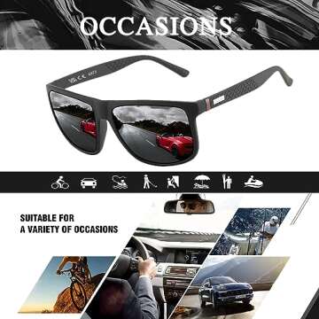 Polarized Sunglasses - Lightweight HD Lenses for All