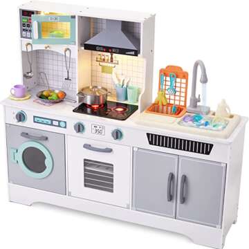 Deluxe Kids Wooden Kitchen Set for Imaginative Play