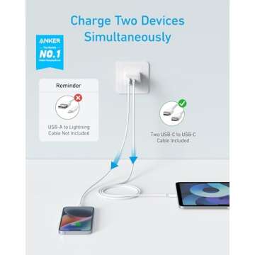 Anker iPhone 16 Fast Charger Block 2-Pack