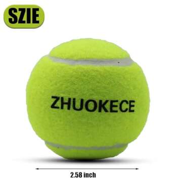 ZHUOKECE Tennis Balls, 18 Pack Training Tennis Balls Practice Balls with Mesh Bag for Easy Transport, Pet Dog Playing Balls, fit for Beginner Training Ball (Green)