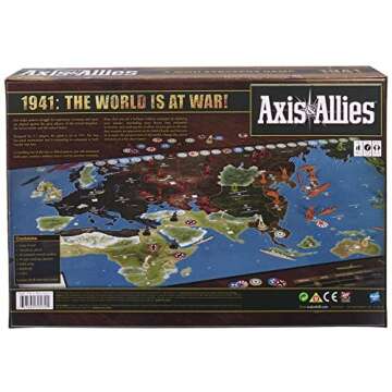 Avalon Hill Axis and Allies 1941 Board Game,5 players, Multicolor, 5 players