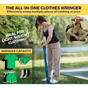 Dezitrek Ultra Light Clothes Wringer - Perfect for Travel, Camping & Off Grid Living