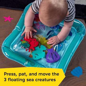 Baby Einstein Ocean Explorers Sensory Splash Water Mat, for Tummy Time or Seated Play, Ages 0-36 Months