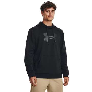 Under Armour Men's Fleece Hoodie - Big Logo, Black XS