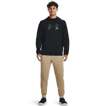 Under Armour Men's Fleece Hoodie - Big Logo, Black XS