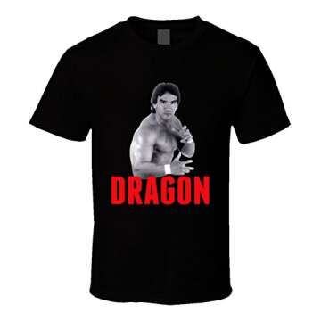 Ricky The Dragon Steamboat Wrestling Legend T Shirt 2XL Black