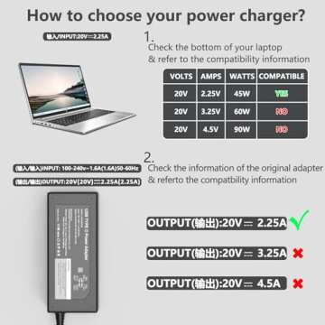 Universal Chromebook Charger-45W USB-C Power Adapter for HP Laptop Charger,Lenovo,Dell,Acer and More,Fast Charging for USB C Laptop Charger,6FT Type C Power Cord Easy to Travel Work