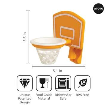 OTOTO Dunk N' Egg Yolk Separator Funny, Unique Kitchen Gadgets, Kitchen Accessories, Unique Cooking Gifts, Basketball Stuff