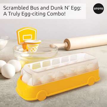 OTOTO Dunk N' Egg Yolk Separator Funny, Unique Kitchen Gadgets, Kitchen Accessories, Unique Cooking Gifts, Basketball Stuff