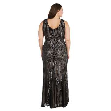 R&M Richards Beaded V-Neck Dress for Women