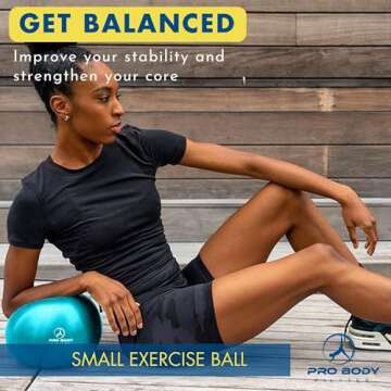 ProBody 9" Pilates Barre Ball - Perfect Exercise Ball for All Workouts