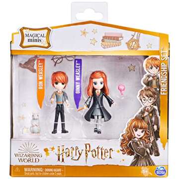 Wizarding World Harry Potter, Magical Minis Ron and Ginny Weasley Friendship Set with 2 Creatures, Kids Toys for Ages 5 and up