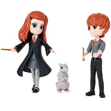 Wizarding World Harry Potter, Magical Minis Ron and Ginny Weasley Friendship Set with 2 Creatures, Kids Toys for Ages 5 and up