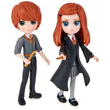 Wizarding World Harry Potter, Magical Minis Ron and Ginny Weasley Friendship Set with 2 Creatures, Kids Toys for Ages 5 and up