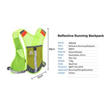 AONIJIE Marathon Running Vest Pack Water Hydration Backpack Outdoor Sport Bag Cycling Camping Climbing Rucksack (Gray)