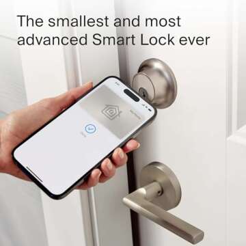 Level Lock+ Smart Lock Plus Apple Home Keys - Smart Deadbolt for Keyless Entry - Includes Key Cards - Works with iOS, Android, Apple HomeKit (Matte Black)