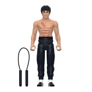 Super7 Bruce Lee The Warrior - 3.75" Bruce Lee Action Figure with Accessory Classic Movie Collectibles and Retro Toys