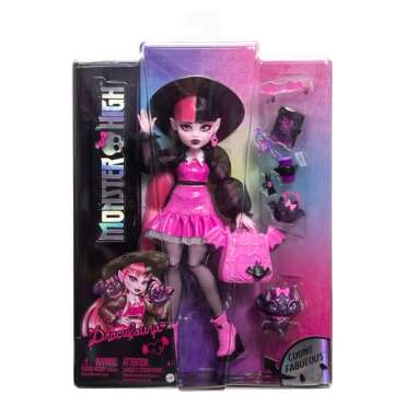 Draculaura Doll with Accessories and Pet Bat-Cat