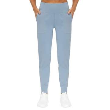 THE GYM PEOPLE Women's Jogger Pants - Lightweight Denim Blue Athletic Leggings