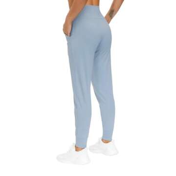 Lightweight Women's Jogger Pants in Denim Blue