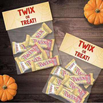 TWIX Fun Size Caramel Cookie Halloween Chocolate Bars, 18.28 oz Bulk Candy Jumbo Bag