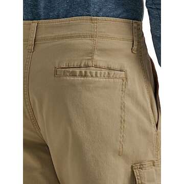 Wrangler Authentics Men's Classic Cargo Stretch Short, Grain Twill, 36