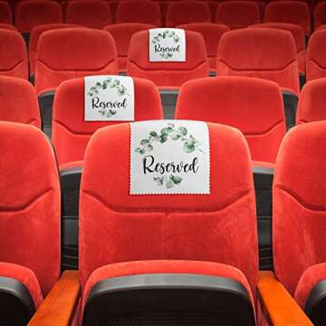 Buryeah Reserve Cloth White Reserved Seating Placeholder Catholic Mass Reserved Signs for Wedding Church Pews Cloth for Church Pew Seats Weddings, Receptions, Parties and Celebrations(12 Pieces)