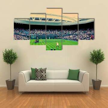 Wimbledon Tennis Court Canvas Print for Home Decor