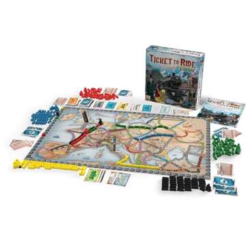 Ticket to Ride Europe Board Game - Embark on a Railway Adventure Across the Continent! Fun Family Strategy Game for Kids & Adults, Ages 8+, 2-5 Players, 30-60 Min Playtime, Made by Days of Wonder