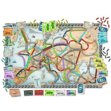 Ticket to Ride Europe Board Game - Embark on a Railway Adventure Across the Continent! Fun Family Strategy Game for Kids & Adults, Ages 8+, 2-5 Players, 30-60 Min Playtime, Made by Days of Wonder