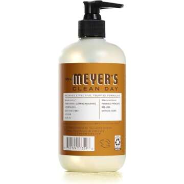 MRS. MEYER'S CLEAN DAY Hand Soap, Acorn Spice, Made with Essential Oils, 12.5 oz - Pack of 3