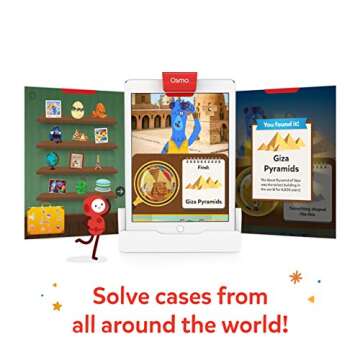 Osmo - Detective Agency - Ages 5-12 - Solve Global Mysteries - Educational Learning Games - STEM Toy - Gifts for Kids - Ages 5 6 7 8 9 10 11 12-For iPad, iPhone or Fire Tablet (Osmo Base Required)