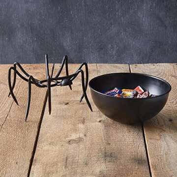 Colonial Tin Works Spider Candy Bowl, 11-inch Diameter