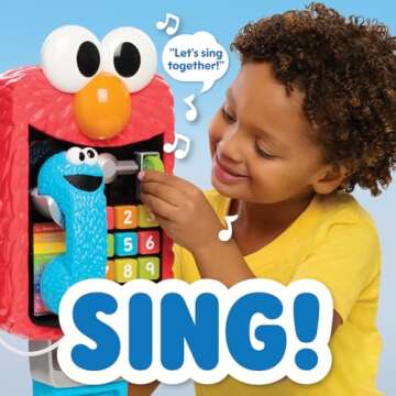 Sesame Street Elmo’s Sing & Learn 17.5 Inch Playphone, Learning and Education, Kids Toys for Ages 2 Up by Just Play