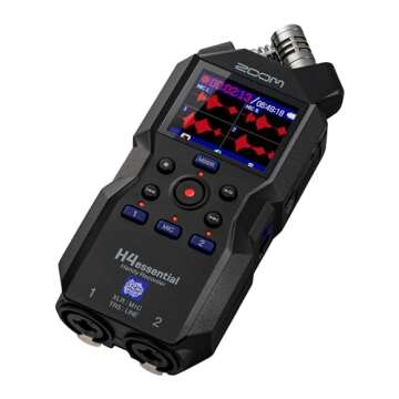 Zoom H4essential New H4n 4-Track Recorder with Ritz Gear Professional Video, Cinema and Broadcasting Shotgun Microphone for Indoor & Outdoor Film, Interview & Studio Complete Recording Kit (Black)