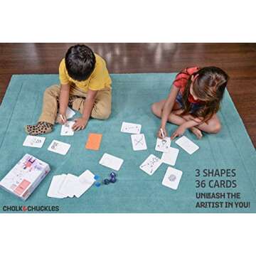 Chalk and Chuckles Shape Your Story - Drawing and Storytelling Game - Creativity and Fun, Perfect for Classrooms and Families Ages 5 to 99 Years