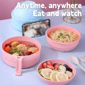 6-Piece Microwave Ramen Bowl Set with Utensils