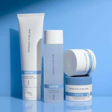 Rodan + Fields Redefine Regimen | Skincare Kit Includes Clay Cleanser, Toner, Triple Defense Cream, & Overnight Cream | Skin Care Gift Set for Women