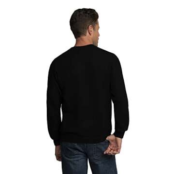 Fruit of the Loom Eversoft Fleece Sweatshirts & Hoodies - Black, Large