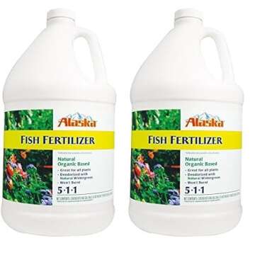 Alaska Fish Emulsion Fertilizer 5-1-1 Concentrate 1 Gallon (Packaging May Vary) (Pack of 2)