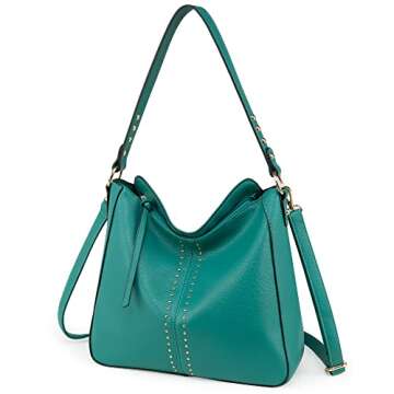 Montana West Hobo Bag for Women Designer Purses and Handbags Ladies Chic Tote Shoulder Bags,MWC-128-TQ