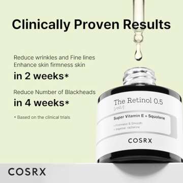 COSRX Retinol 0.5 Oil, Anti-aging Serum with 0.5% Retinoid Treatment for Face, Reduce Wrinkles, Fine Lines, & Signs of Aging, Gentle Skincare for Day & Night, Not Tested on Animals, Korean Skincare