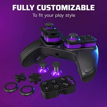 PDP Victrix Pro BFG Wireless Gaming Controller for Playstation 5 / PS5, PS4, PC, Modular Esports Gamepad, Remappable Buttons, Customizable Triggers/Paddles/D-Pad/Fightpad, PC App, Black