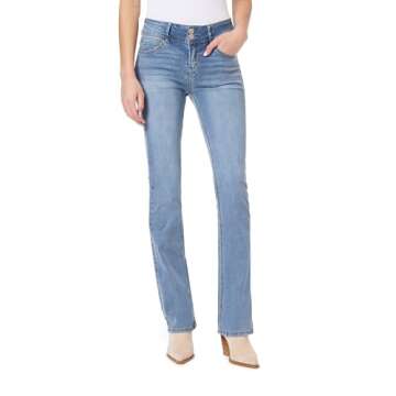 Curvy Bootcut Mid-Rise Stretch Jeans - Size 0