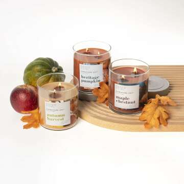 Autumn Harvest Scented Candle – Cozy Home Fragrance